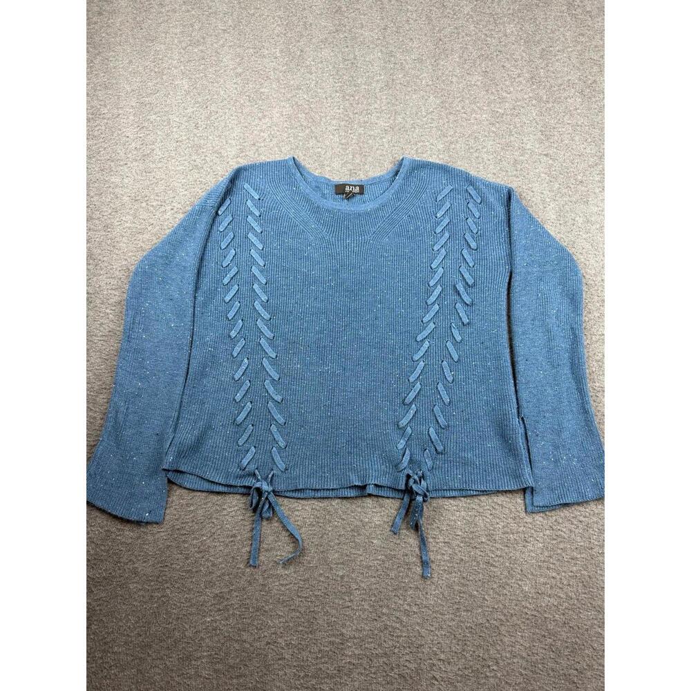 a.n.a. Women's Sweater Size XS Blue‎ Long Sleeve Acrylic Crewneck Pullover